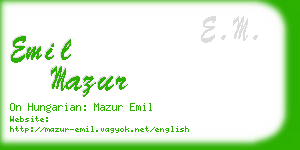 emil mazur business card